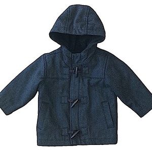 Old Navy Dark Gray Toggle Buttoned Wool Coat